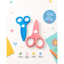 Major Hobi Çocuk Kağıt Makası 2’li Set – Güvenli Uçlu Renkli Makas - Mavi & Pembe
