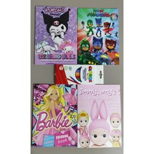 Ada Çanta Kırtasiye 4 Adet Stickerli Karakter Figürlü Boyama Kitabı ve 12'li Kuru Boya Kalemi AD71252