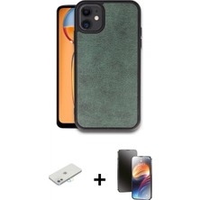Pileli Store Pilelistore™ iPhone 11 Kılıf Kıvılcım Işık Serisi - Siyah 3D Antistatik Mat Seramik Nano Ekran Koruyucu + Renkli Kamera Lens Koruma Cam - Sı