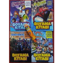 Ada Çanta Kırtasiye 4 Adet Stickerli Boyama Kitabı ve 12 Li Tüp Kuru Boya Kalemi CC000001