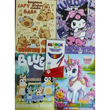 Ada Çanta Kırtasiye 4 Adet Stickerli Boyama Kitabı ve 12 Li Kuru Boya Kalemi ZI4599632556