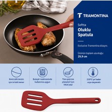 Tramontina Softta Metal Gövdeli  Silikon Oluklu Spatula Kırmızı Bpa Içermez