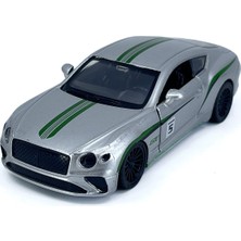 Bıyıklı Tobacco Gri Bentley Continental Gt Metal Çek-Bırak Araba - Yarış Serisi