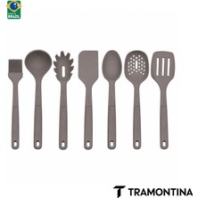 Tramontina Softta Silikon Metal Gövdeli 7 Parça  Servis Pişirme Seti Gri Bpa Içermez