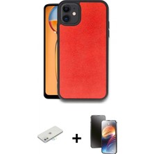Pileli Store Pilelistore™ iPhone 11 Kılıf Kıvılcım Işık Serisi - Siyah 3D Antistatik Mat Seramik Nano Ekran Koruyucu + Renkli Kamera Lens Koruma Cam - Sı