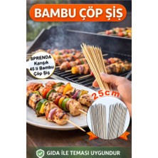 Sprenda Bambu Çöp Şiş 25 cm 45 Li Karışık