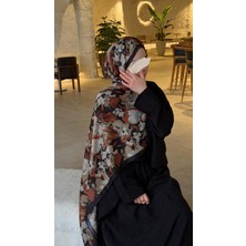 Qalortex Scarf Pamuklu Garden Desen Şal-Taba