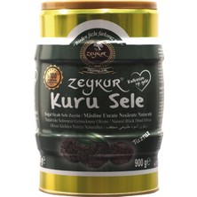 Zeykur Tuzsuz Kuru Sele Siyah Zeytin 900 gr Doğal Light Ambalajda Sağlıklı Seçim