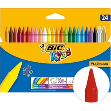 EKS Ticaret Bic Plastidecor 24'lü Paket 8297721 Silinebilir Renkli Pastel Boya Çocuklar İçin Dayanıklı Ürün