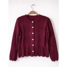 Retrobird Delikli Baharlık Hırka Kadın Bordo
