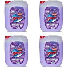 Bingo Soft 20 lt Lavanta Kokulu Çamaşır Yumuşatıcısı 5 lt x4'lü Set Normal Kullanım için