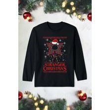 Köstebek Stranger Things Stranger Christmas Noel Ince Kumaş Unisex Sweatshirt