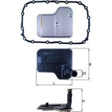 Mahle Depomix Otomatik Sanziman Filtresi Bmw N43 N45 N46 E87 E90 E91 E92 E84 E83 Sanz. GA6L45R Contali