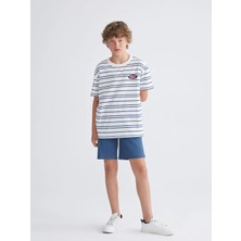 LC Waikiki Lcw Kids Ekru Bisiklet Yaka Erkek Çocuk Tişört ve Şort