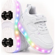 Rocky Sport Glow Kız Erkek Çocuk Patenli, Işıklı Rahat Spor Ayakkabı & Sneaker 4 Teker Kaykay Ayakkabı