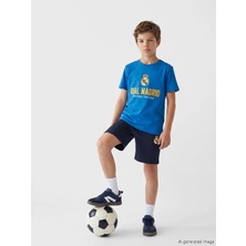 LC Waikiki Lcw Kids Mavi Real Madrid Baskılı Erkek Çocuk Tişört ve Şort