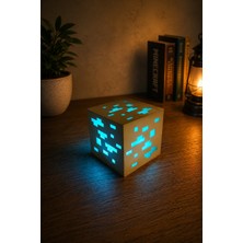 Teknor Minecraft Elmas Blok Gece Lambası – LED Ortam Işığı  8X7CM Ebat