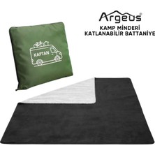 Kamp Minderi & Katlanabilir Polar Kamp Battaniyesi - Argeus - Yeşil - Acil Durum Battaniyesi