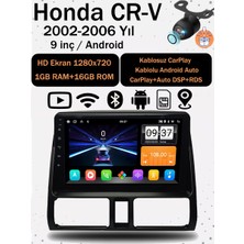 Conio Honda Cr-V 2002-2006 Model  1 GB Ram, 16 GB Rom Hafıza, Multimedya, Android Sürüm 14, Kablosuz Carplay, Navigasyon, 9 Inç Ekran
