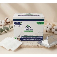 Tules Medikal Steril Non-Woven Gaz Kompres 7,5 x 7,5 cm 4 Katlı 100 Adet (20 Paket x 5li)