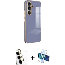 Pileli Store Pilelistore™ Galaxy S24 Fe Kılıf Yankı Serisi - Siyah 3D Antistatik Seramik Nano Ekran Koruyucu + Raze Metal Kamera Lens - Sı