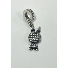 Fubena Yerli Üretim  Taşlı Parıltılı Tavşan Sallantılı Charm