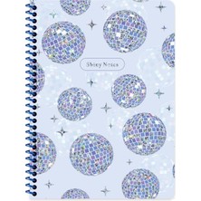 Keskin Color Keskin 16,5 x 22,5 Kareli Spiralli Işıltı Defter - Mavi