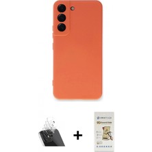 Pileli Store Pilelistore™ Galaxy S22 Plus Kılıf Ahenk Serisi - Siyah Mat Seramik Nano Ekran Koruyucu + Kamera Lens Koruma Cam - Sf