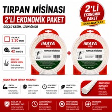 İmaya Pro Burgulu Tırpan Misina 3.30MM 42MT | 2'li Ekonomik Paket İM004478