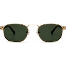 Toz Vintage Davnor Gold Metal Çerçeve Vintage Retro Köşeli Güneş Gözlüğü UV400