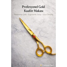 Sarah Profesyonel Gold Kuaför Makası – Paslanmaz Çelik, Ultra Keskin Berber & Saç Kesim Makası