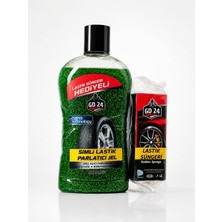 GD24 Simli Lastik Parlatıcı Yeşil Jel (500 Ml) – Sünger Hediyeli