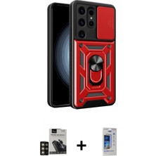 Pileli Store Pilelistore™ Galaxy S24 Ultra Kılıf Ahenk Klasik - Siyah Durable Full Glue Curved Cam + Pvd Metal Kamera Lens - Gd