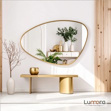 Lumora Mirror Design Luce Modern Gold Boyalı Mdf Çerçeveli Dekoratif Ayna