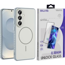 Vendas Samsung Galaxy S26 Plus Kılıf M-Safe Şarj Özellikli Zore Tea Kapak + Bilvis Hd Cam Ekran Koruyucu
