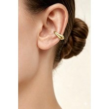 Pure Love Atelier Gümüş Üzeri Altın Kaplama Earcuff – Deliksiz Kullanım