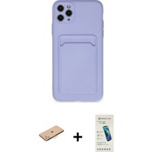 Pileli Store Pilelistore™ iPhone 11 Pro Max Kılıf Vadi Çizgi Prime - Şeffaf Pasifik Cam Ekran Koruyucu + Renkli Kamera Lens Koruma Cam - Pe