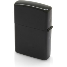 Tesbihane Isme Özel Yazılı Zippo Tasarım Siyah Renk Taşlı Metal Çakmak