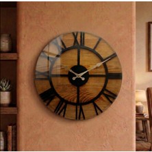 Morgen Craft Vento Ahşap Duvar Saati - %100 El Yapımı - Göknar Ağacı - Epoksi - 40x40x3