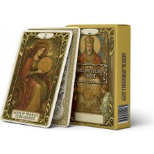 Spelt 78 Kartlı Golden Art Nouveau 5,9 x 9,2 cm Klasik Mini Tarot Destesi Tarot Kartları