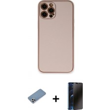 Pileli Store Pilelistore™ iPhone 12 Pro Max Kılıf Yadigar Klasik - Siyah 3D Antistatik Hayalet Cam Ekran Koruyucu + Shine Kamera Lens Koruma Cam - Gs