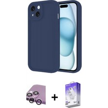 Pileli Store Pilelistore™ iPhone 14 Kılıf Yankı Yansıma Özel Seri - Siyah Bilvis 5in1 3D Magic Cam Ekran Koruyucu + Raze Metal Kamera Lens - Mr