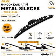 ALN Metal Silecek & U-Hook Kanca Tipi Tüm Araçlarla Uyumlu - 20 (500MM)