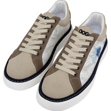 Dogo Erkek Vegan Deri Bej Sneakers - Japanese Waves Tasarım