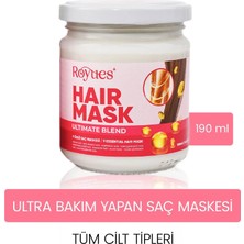 Royues Kuru ve Yıpranmış Saç Bakım Maskesi 190ml - Derin Nemlendirici, Argan ve Avokado Özlü