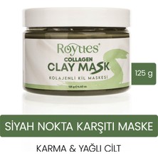 Royues Kolajen Kil Yüz Maskesi 125gr - Siyah Nokta ve Leke Giderici, Gözenek Temizleyici