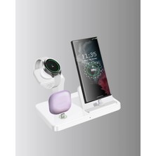 Mossem Kablosuz Şarj Istasyonu 4’ü 1 Arada Iphone Watch ve Airpods Uyumlu