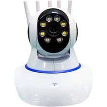 Mossem LED Aydınlatmalı 5 Antenli Motorlu 1080P Wifi Kamera Sensörlü