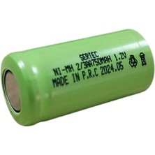 Mossem - 1.2V 750 Mah - 2/3AA - Ni-Mh Şarjlı Pil - (Başsız / Flat Head)