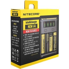Mossem Nitecore New I4 Intelli Charger Li-Ion / Nı-Cd / Nı-Mh Pil Şarj Cihazı